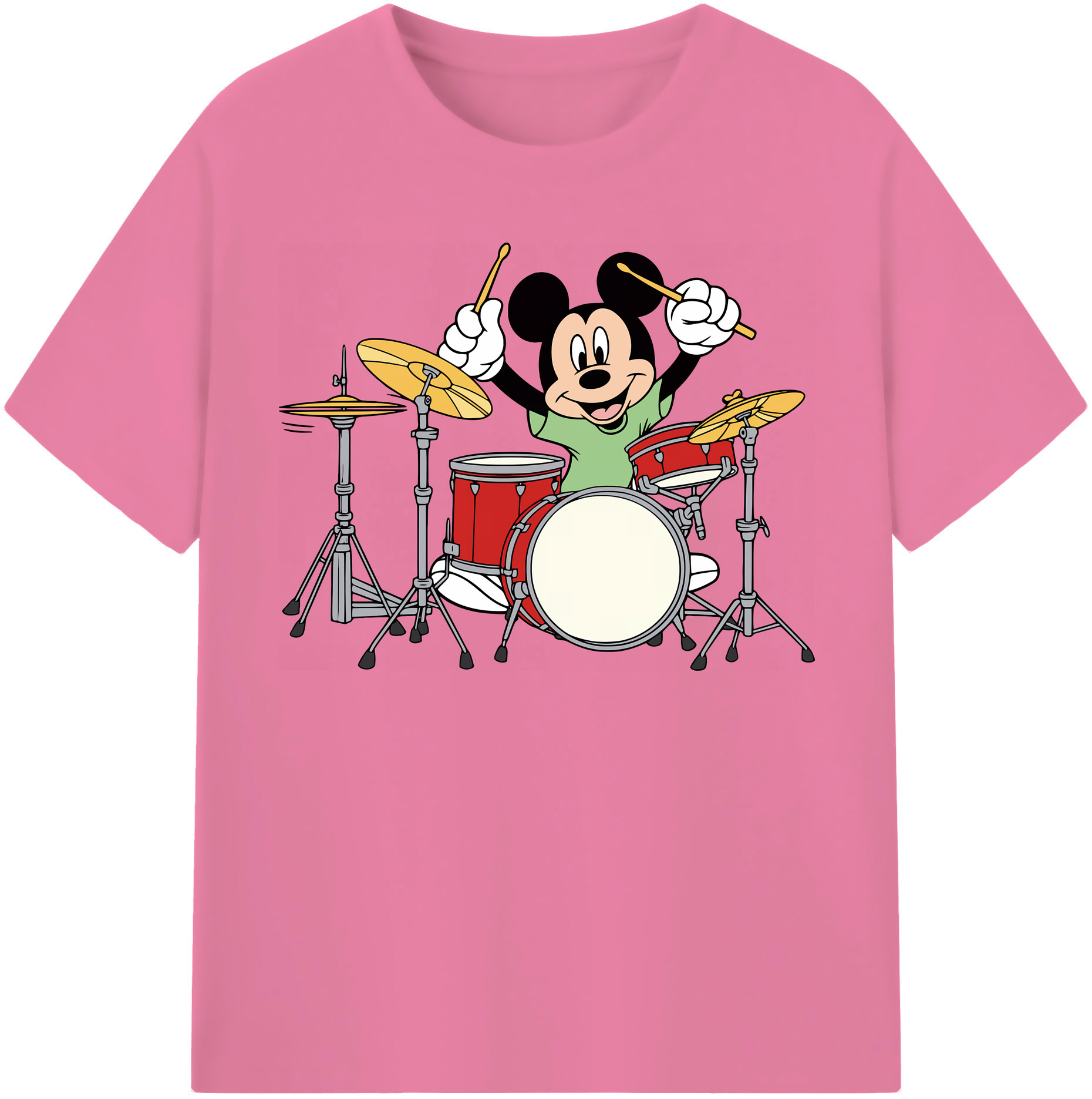 （画像用） ミッキーマウス Mickey Mouse 綿100％半袖Tシャツ（フロントプリント）